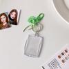 Peach Heart Pendant Mini Photocard Holder Idol Card Display Protector  School Stationery