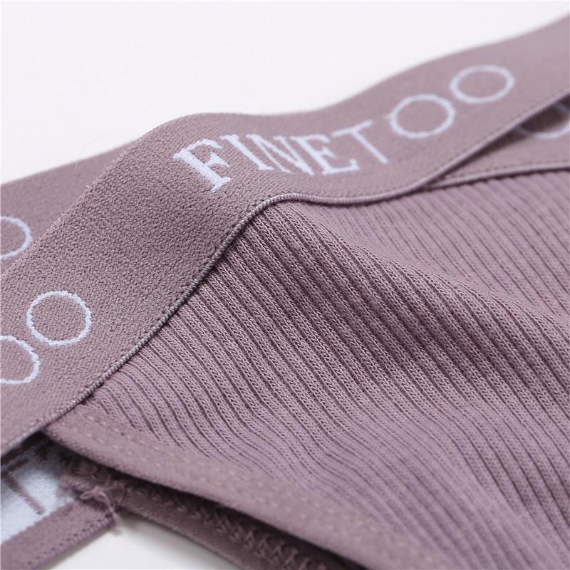 FINETOO 2Pcs/set Women Panties Sexy Thongs Cotton Underwear Letter G-string Panties Cross Belt Ladies Soft Low Waist Thongs Female Briefs Lingerie