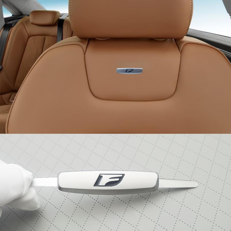 1 шт. Совместимая эмблема для сиденья автомобиля F SPORT ES RX NX LS UX LM LX GX LC RZ IS CT GS RC HS SC - 3D Металлическая эмблема с логотипом F Прочная металлическая табличка с названием Подходит