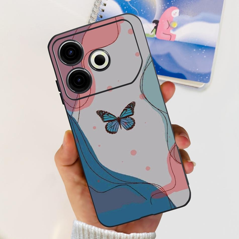 Чехол для телефона Tecno Pova 6 Neo Pova6 Neo 4G 2024 Элегантный принт Мягкий силикон ТПУ Чехлы