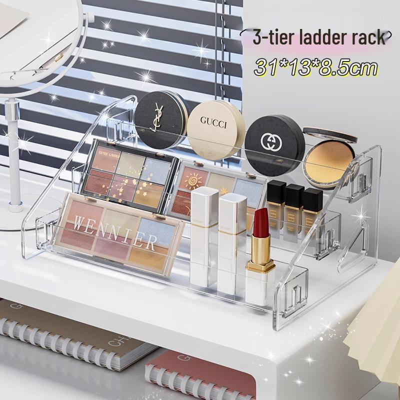 Многослойный прозрачный органайзер для косметики для лака для ногтей, теней для век и многого другого