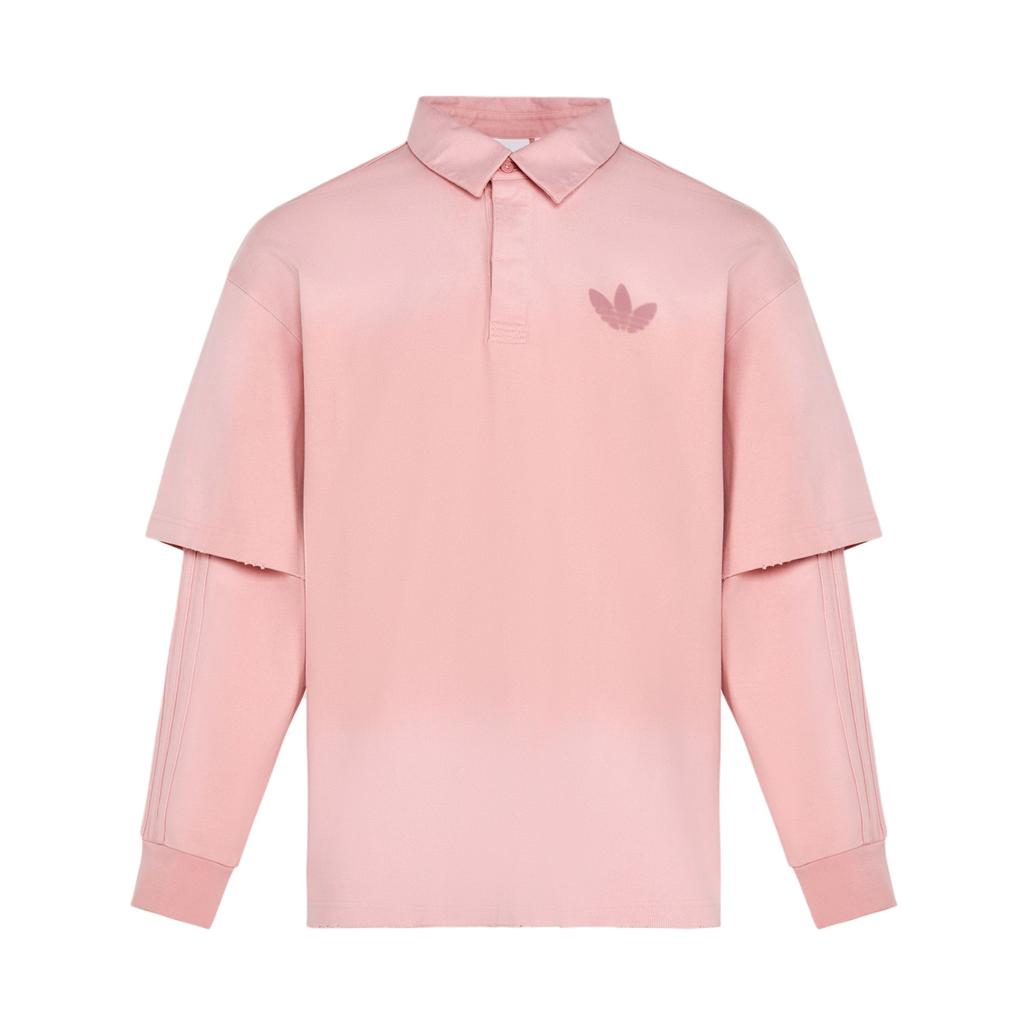 adidas Originals FW25 2-в-1 Лонгслив Вязаный Свободный Крой Рубашка-поло Мужские топы KR5054