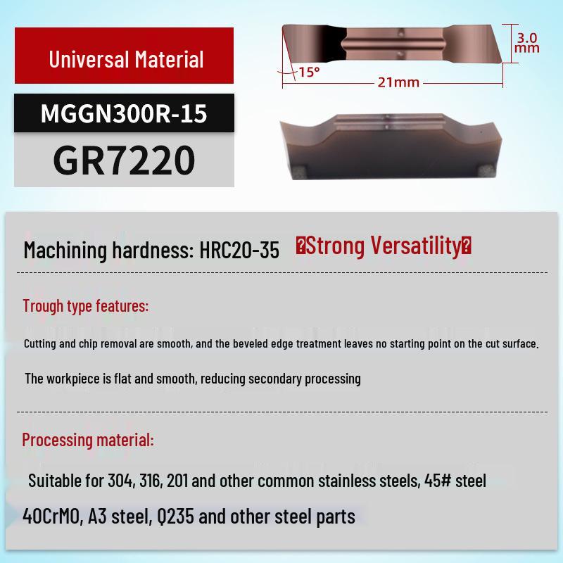 MGGN400/MGMN300/200 CNC Grooving and Parting Cutter Blade