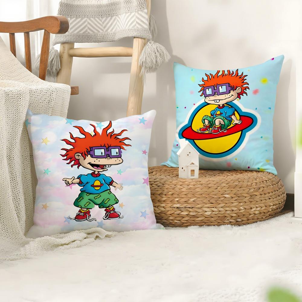 R-Rugrats Мультяшная Наволочка Плюшевая Ткань Мягкая Двусторонняя Печать Диван Теплая Зимняя Дом Детский Подарок Наволочка