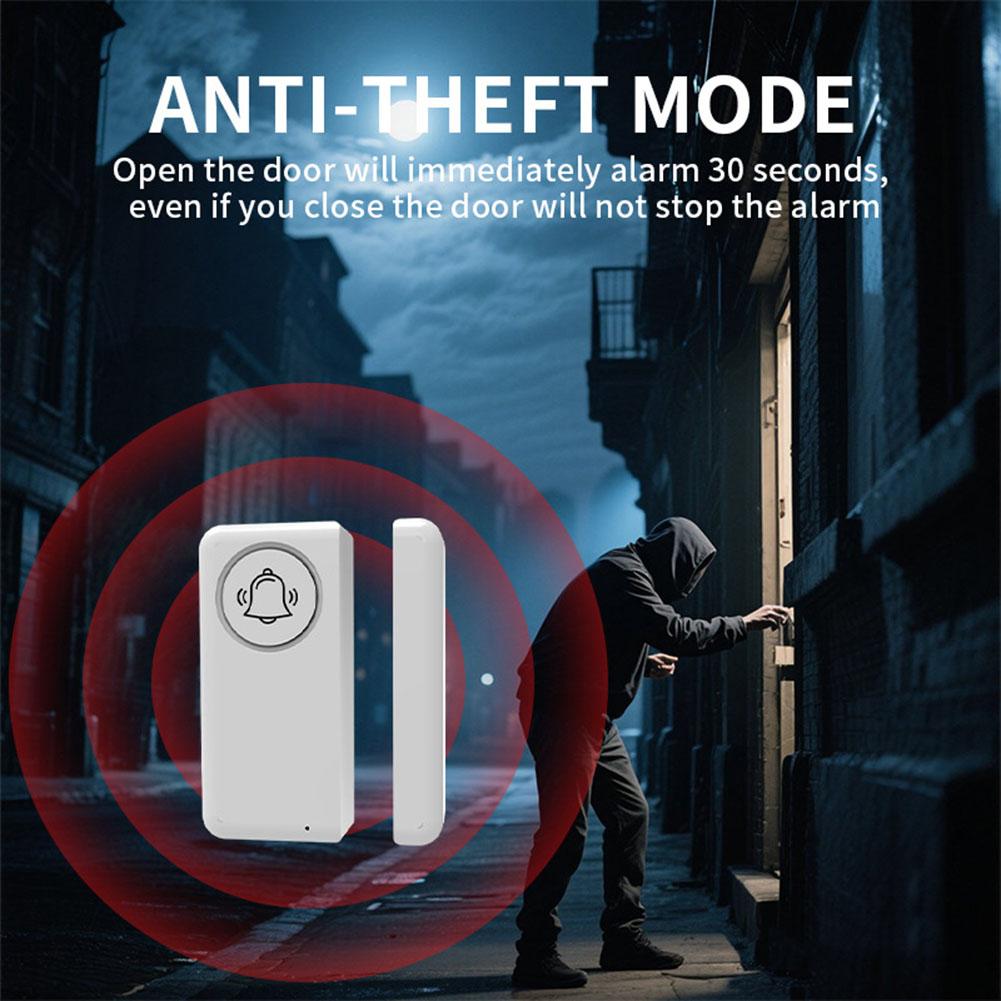 Беспроводная для Tuya WiFi Магнитная охранная сигнализация для двери и окна с оповещениями на смартфон в реальном времени и громким звуковым сигналом