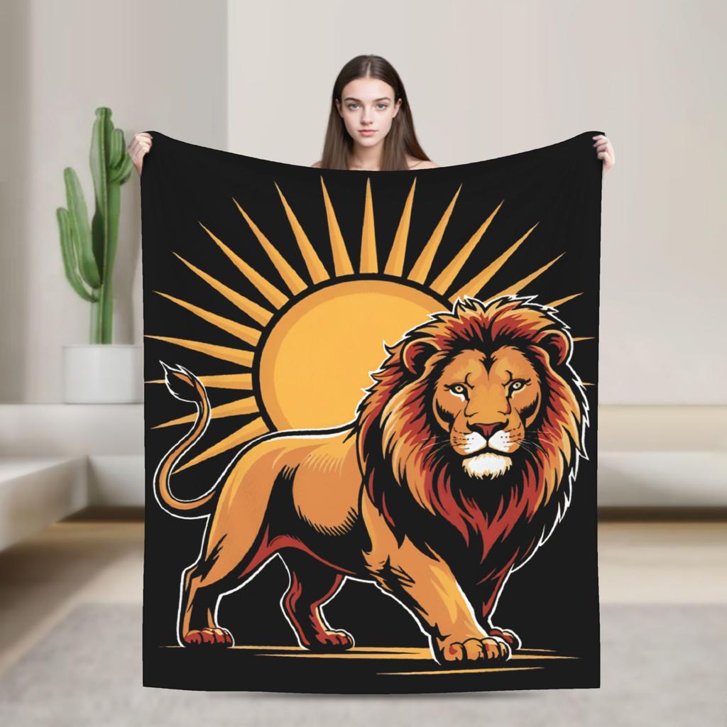 Shir o Khorshid Vintage Persian Map Blankets Adults Flannel Bedding Throws For Home Decor Super Soft Quality Bedspread