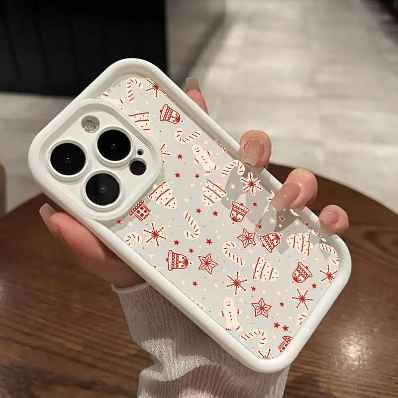 Чехол-накладка с рисунками на Рождество для iPhone 15 13 17 16 Чехол для iPhone 17 Air 11 13 12 16 Pro Max 14 Plus Мягкая накладка на телефон