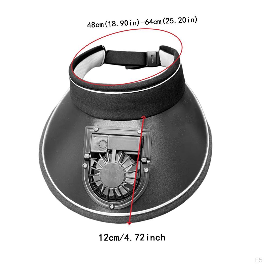 Fan-assisted Sunshades with Fan, Sun Protection for Girls Hiking Camping Fishing