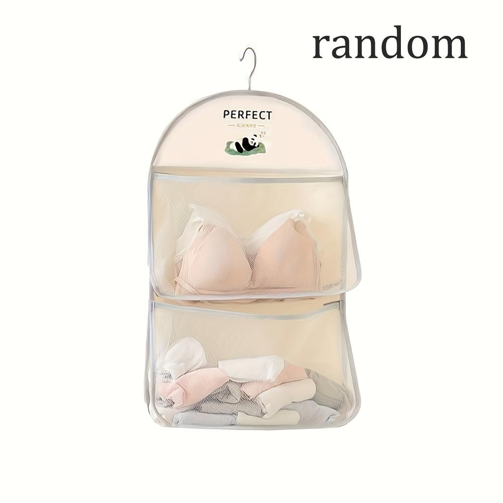 Подвесной сетчатый органайзер из дышащего полиэстера для хранения нижнего белья, носков, с несколькими отделениями, подвесной органайзер на дверь для шкафа