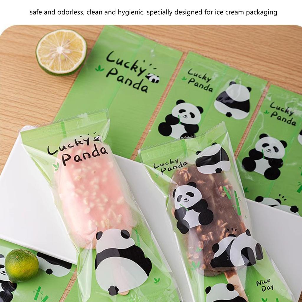 Упаковка из 100 бытовых оберток для эскимо Удобный пакет для упаковки мороженого Практичное решение для хранения замороженного лакомства