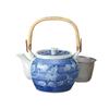 Ale-net Teapot (Stainless Steel with Strainer), 950cc, Arita Ware, Gosu Maki Ivy Design, with Basket, No. 6 Teapot, Porcelain, Made In Japan, Stylish