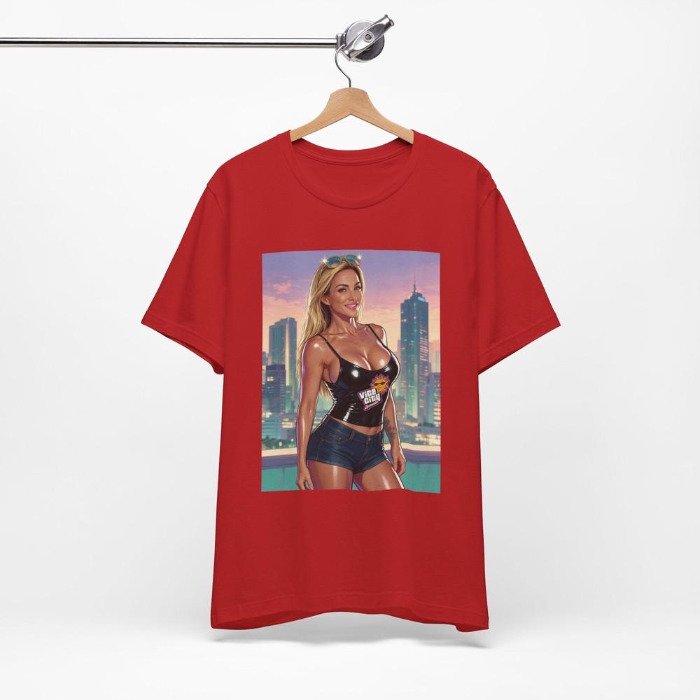 Aubrey Black Bikini Pinup T-Shirt | GTA 6 Graphic Streetwear Print Tee