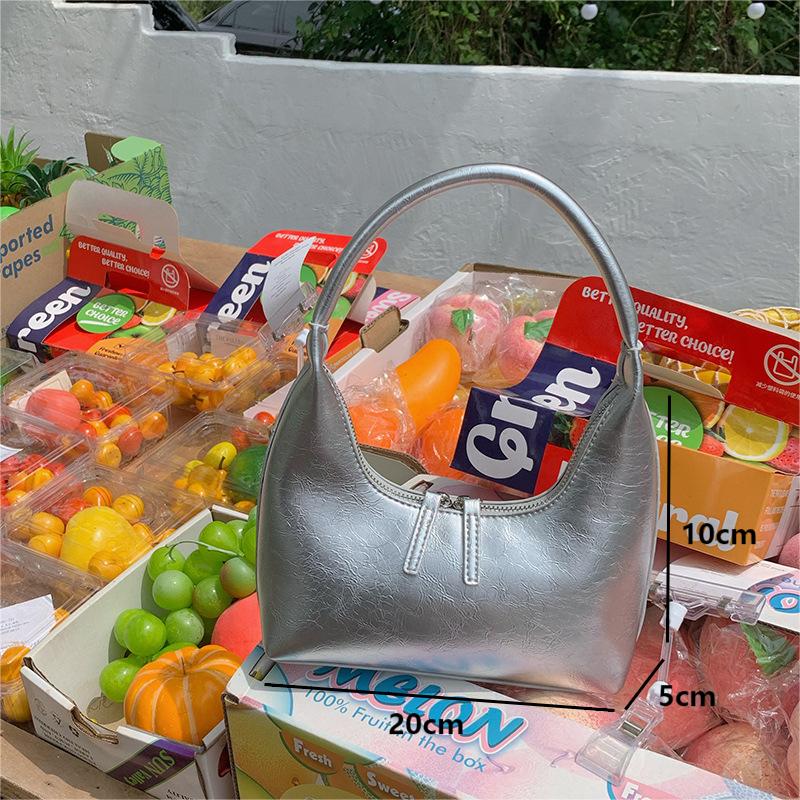 Французский стиль сумки через плечо для женщин модные женские сумки из искусственной кожи подмышки однотонные ручные женские сумки