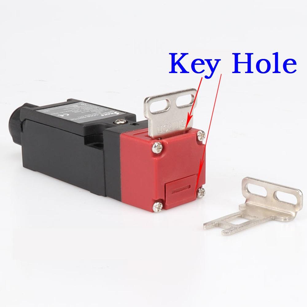 SRK D11 Выключатель безопасности двери Водонепроницаемые концевые выключатели IP65 Запирающиеся двери Ключевой выключатель Кабельный ввод PG11 D4NS-1BF QKS8, 2 шт. в упаковке