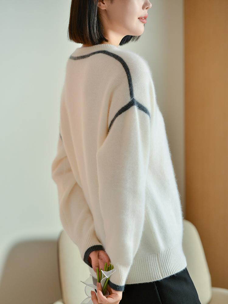 Женский кашемировый свитер Qinghe кашемир 30% кашемир 70% шерсть осенне-зимний кашемировый пуловер мягкий и теплый