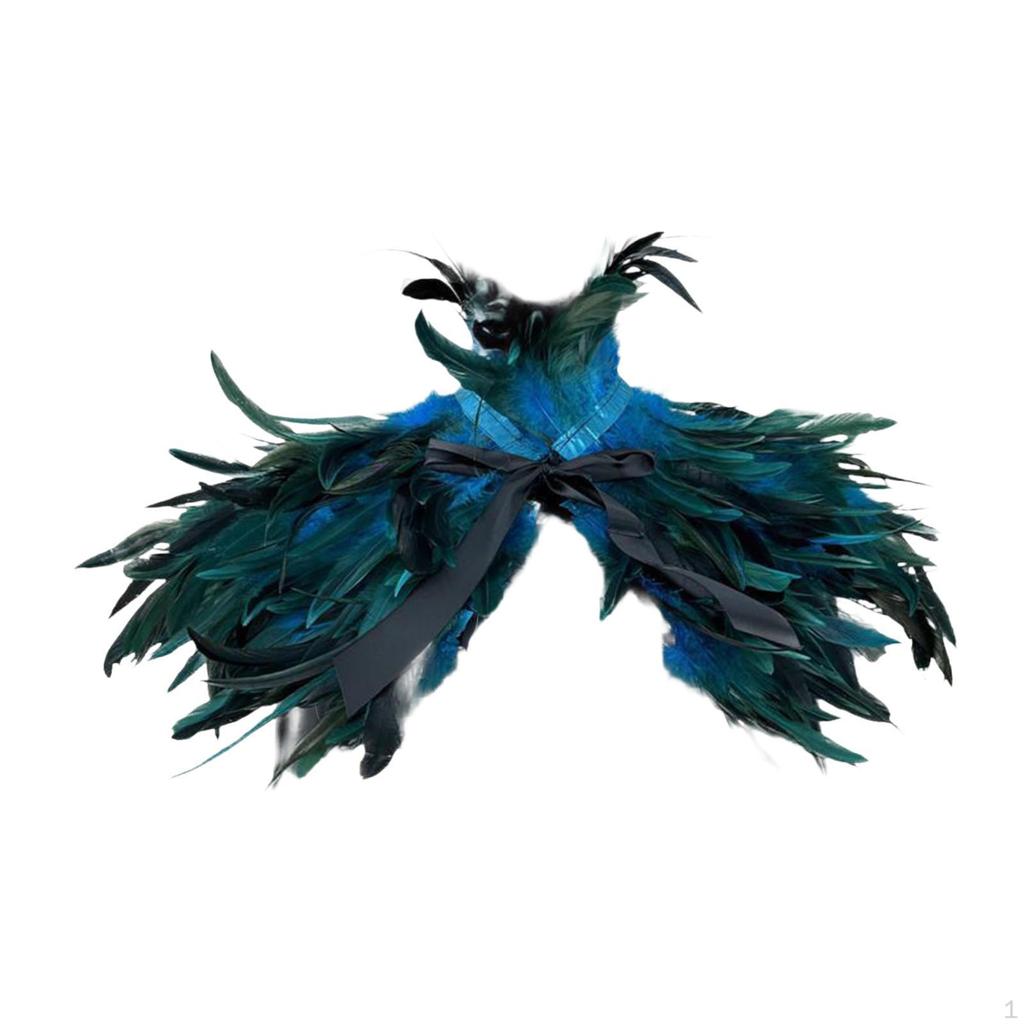 Gothic Feathered Shawl for Elegant Gatherings
