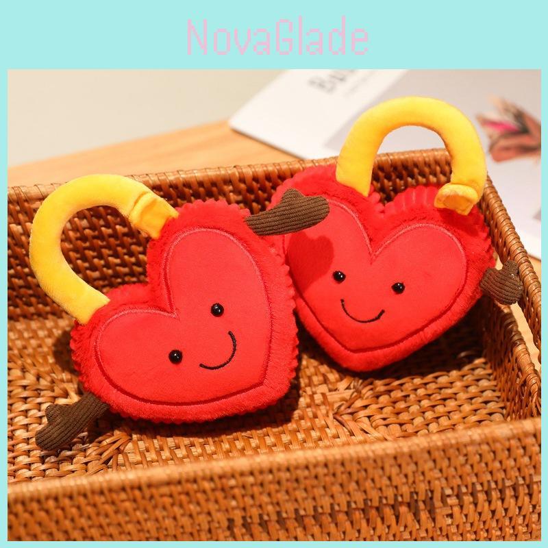 Heart Lock Themed Plush Couple Dolls For Valentines Day Decoration