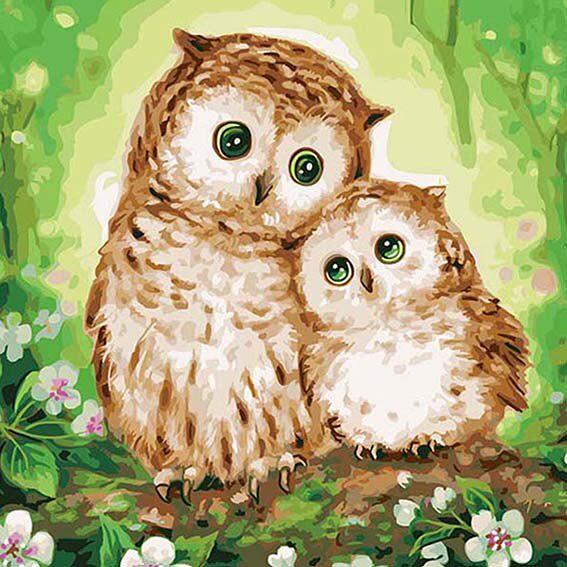 5D Алмазная картина Мультфильм Сова Прибытие Полный круглый Алмазная вышивка Продажа Мозаика Кот