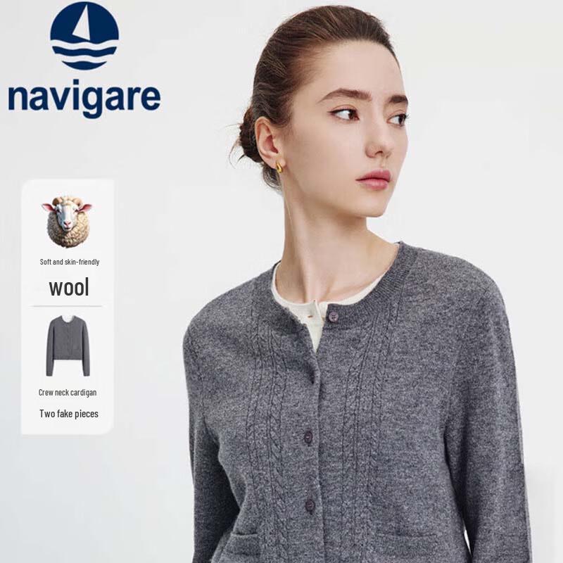 Navigare Женский удобный мягкий шерстяной кардиган