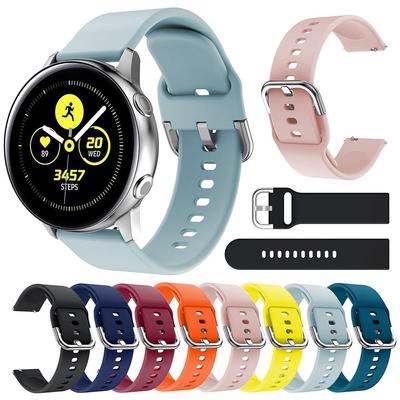 Силиконовый ремешок 20 мм для Samsung Galaxy Watch Active 1/2 Gear S2, классический ремешок для умных часов Garmin Venu SQ Forerunner 245 245M