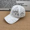 Spring and summer sweet sister little daisy lace baseball cap women's mesh yarn breathable face small versatile sunshade cap