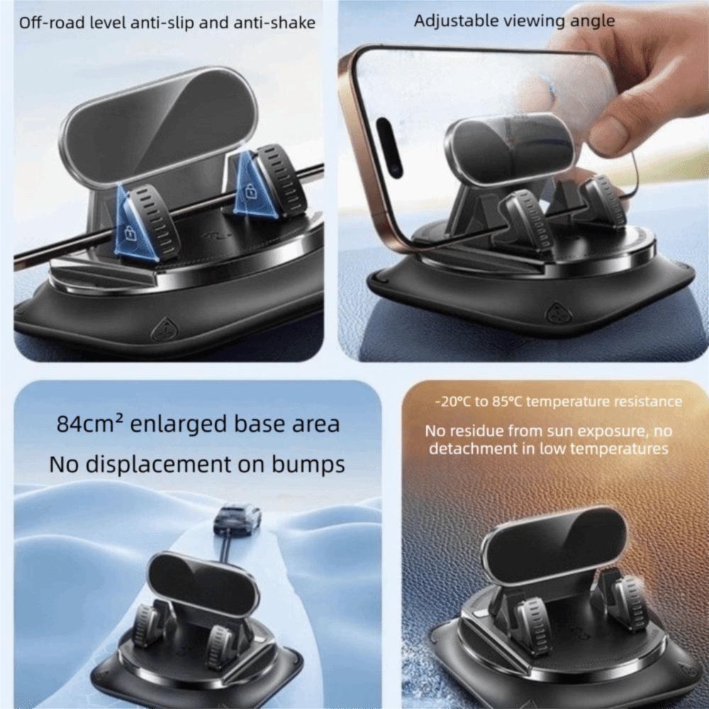 360° Rotating Phone Dashboard Mount Stable Design Car Smartphone Stand Driving Use