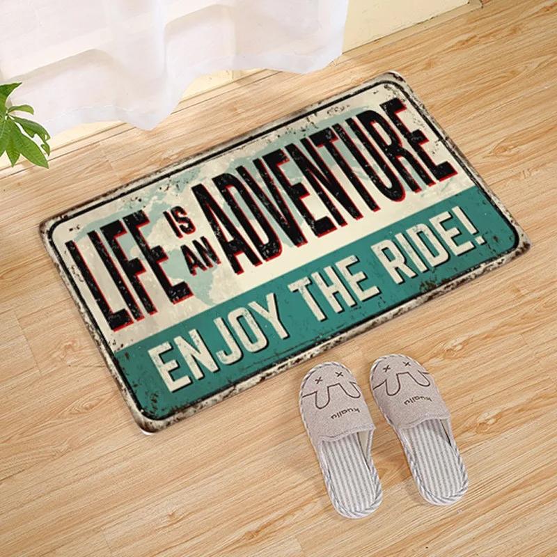 Laundry Room Printed Carpet Non-Slip Soft Entryway Foyer Bedroom Entrance Doormat Laundry Room Floor Mats Home Decoration