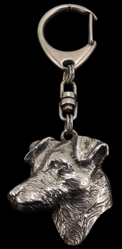 Джек-рассел-терьер - посеребренный брелок для ключей с собакой, украшение на сумочку, подвеска на рюкзак от бренда Art-Dog