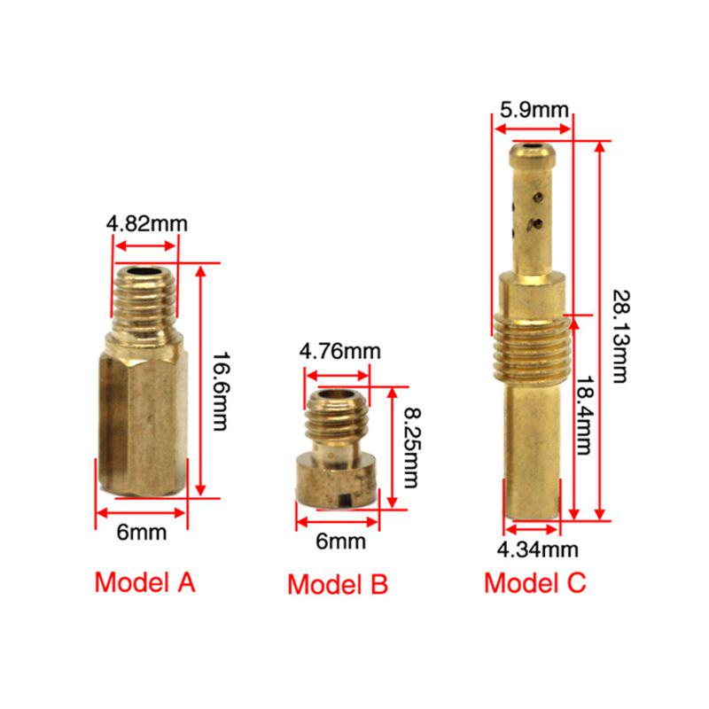 10 шт. карбюратор медленный жиклер для PWK OKO CVK Mikuni KOSO мотоцикл карбюратор главный вице инжекторы сопло 120-170