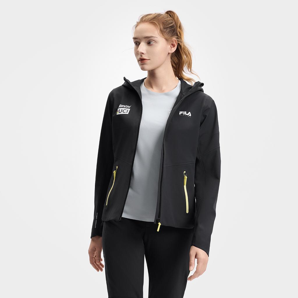 Fila Cycling Fashion Simple Casual Sports Riding Versatile Comfortable Waterproof Windproof Quick-Dry Jacket Women Jacket Deep-Black A11W518702F-BK