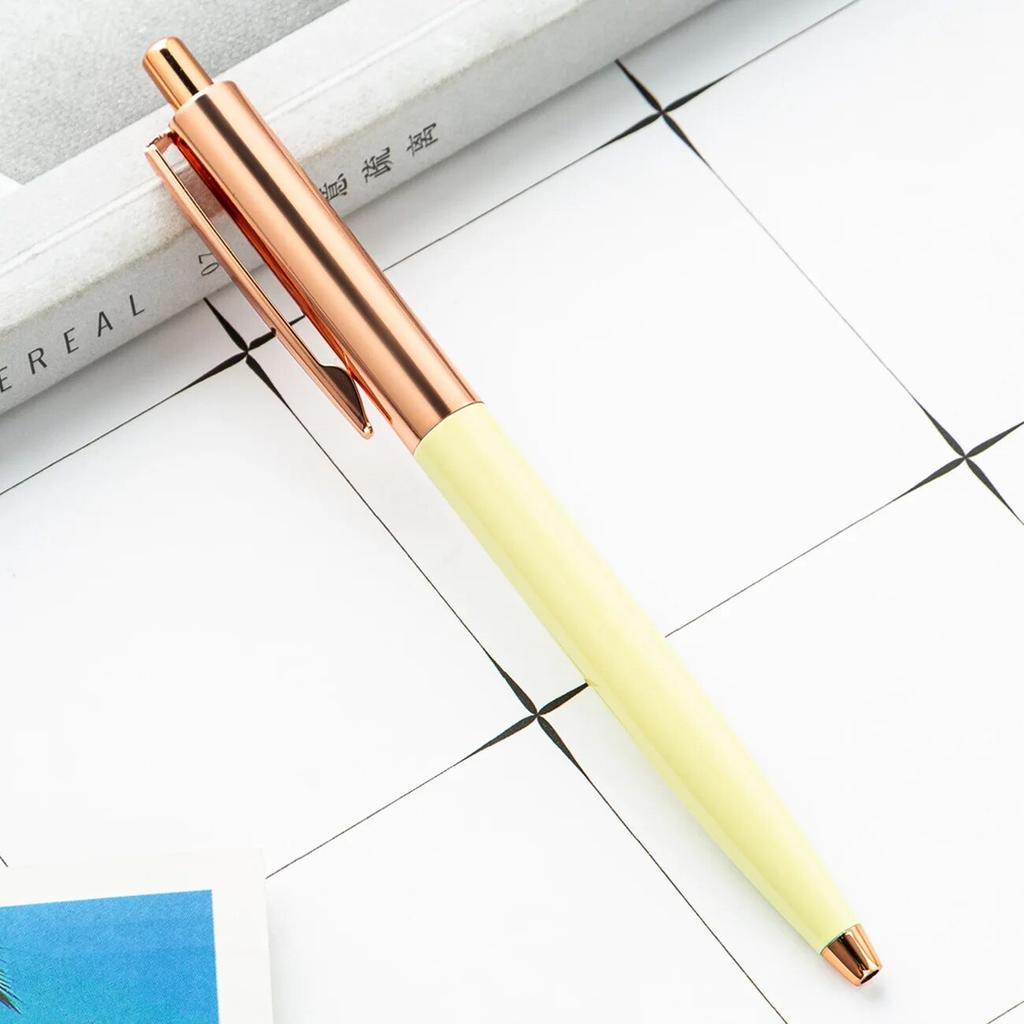 1 шт., шариковая ручка, креативная разноцветная ручка, металлические канцелярские принадлежности, школьные и офисные принадлежности