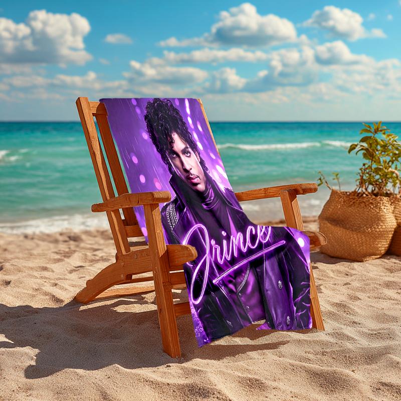1pc Prince1 Beach Towel, Comfortable and Thick, and Swimming/Bath/Picnic/Camping Towel, Suitable for Seaside Beaches