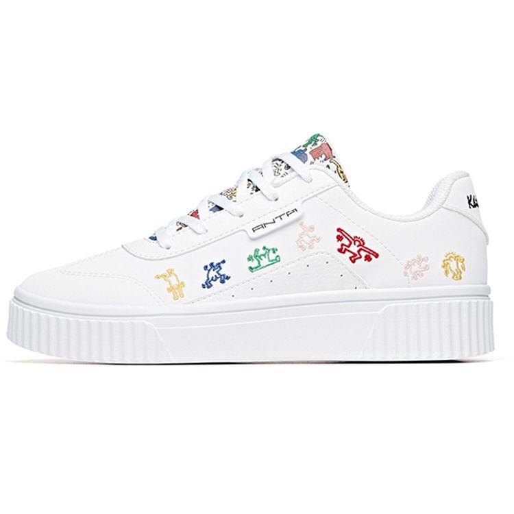 Anta Keith Haring X  Lifestyle Series Low-Top Sneakers Women Sneakers White Yellow 922038023-9