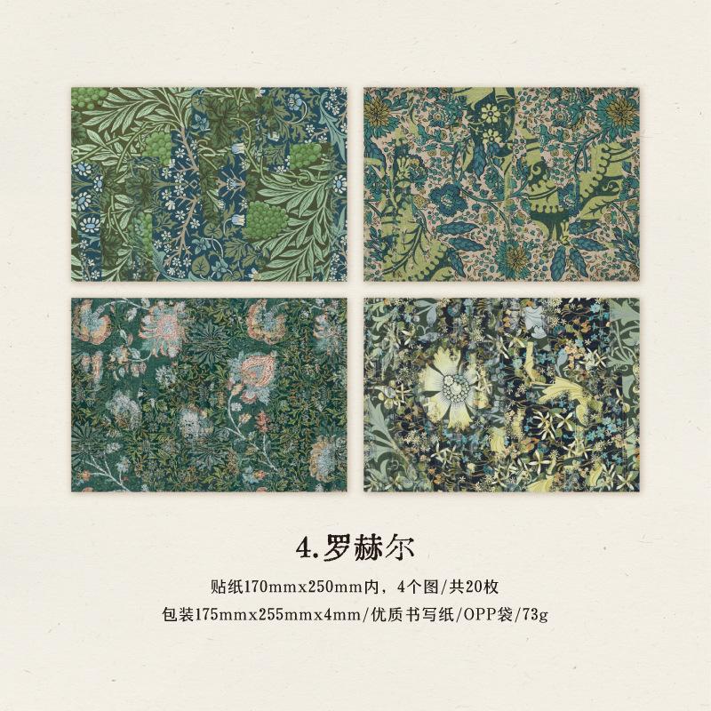 Large Baroque Theme Papers 20pcs, Vintage Journal Backgrounds, Ornate DIY  Scrapbooking Supplies