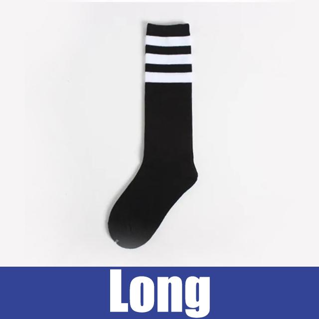 New Men/Women 3 Three Stripes Cotton Socks Retro Old School  Hiphop Skate Long Short  Meias  Harajuku White Black Winter Cool
