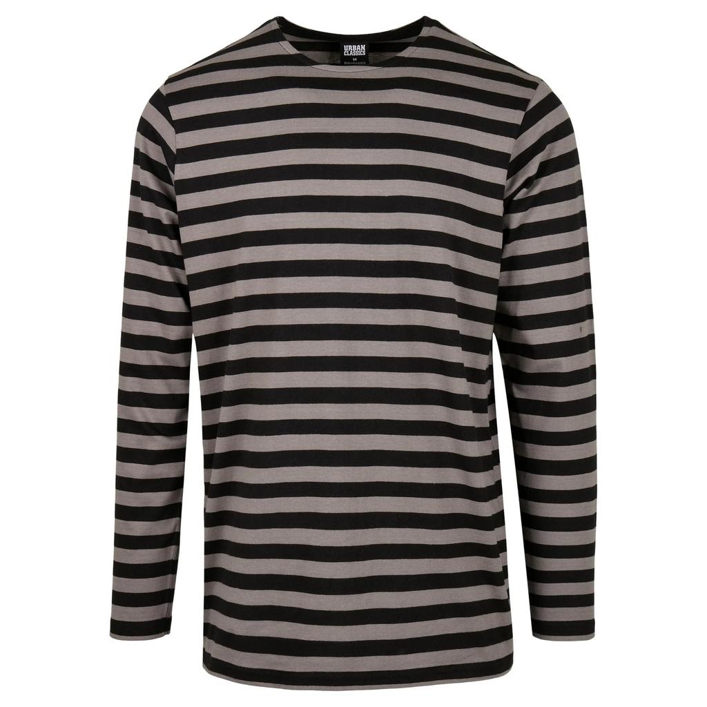 Urban Classics Mens Striped Regular Long-Sleeved T-Shirt
