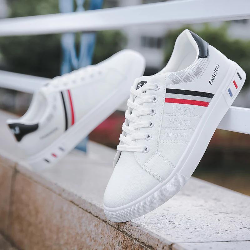 Модные кроссовки мужские вулканизированные туфли на толстой подошве удобные весенне-осенние мужские туфли на платформе спортивные повседневные белые туфли