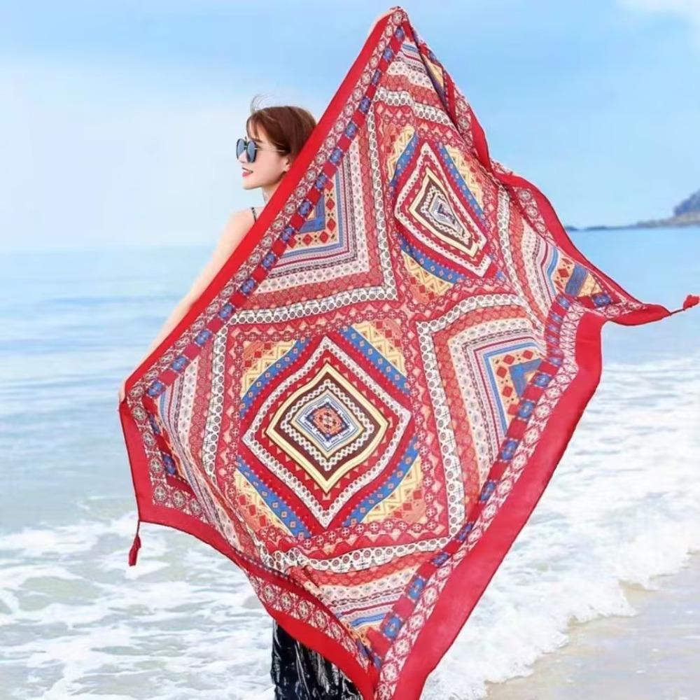 90x180cm Bikini Large Shawl Wrap Long Headband Hijab Shawl New Swimsuit Wrap Summer