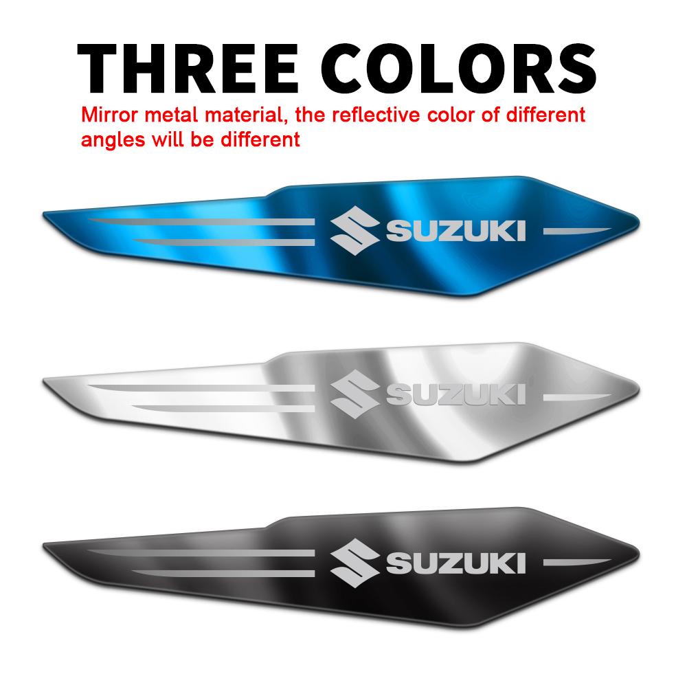 2Pcs Car Emblem 3D Reflective Side Wing Fender Stickers Accessories For Suzuki New Alto Swift Strom Tianyu Shangyue Ruiqi Baleno