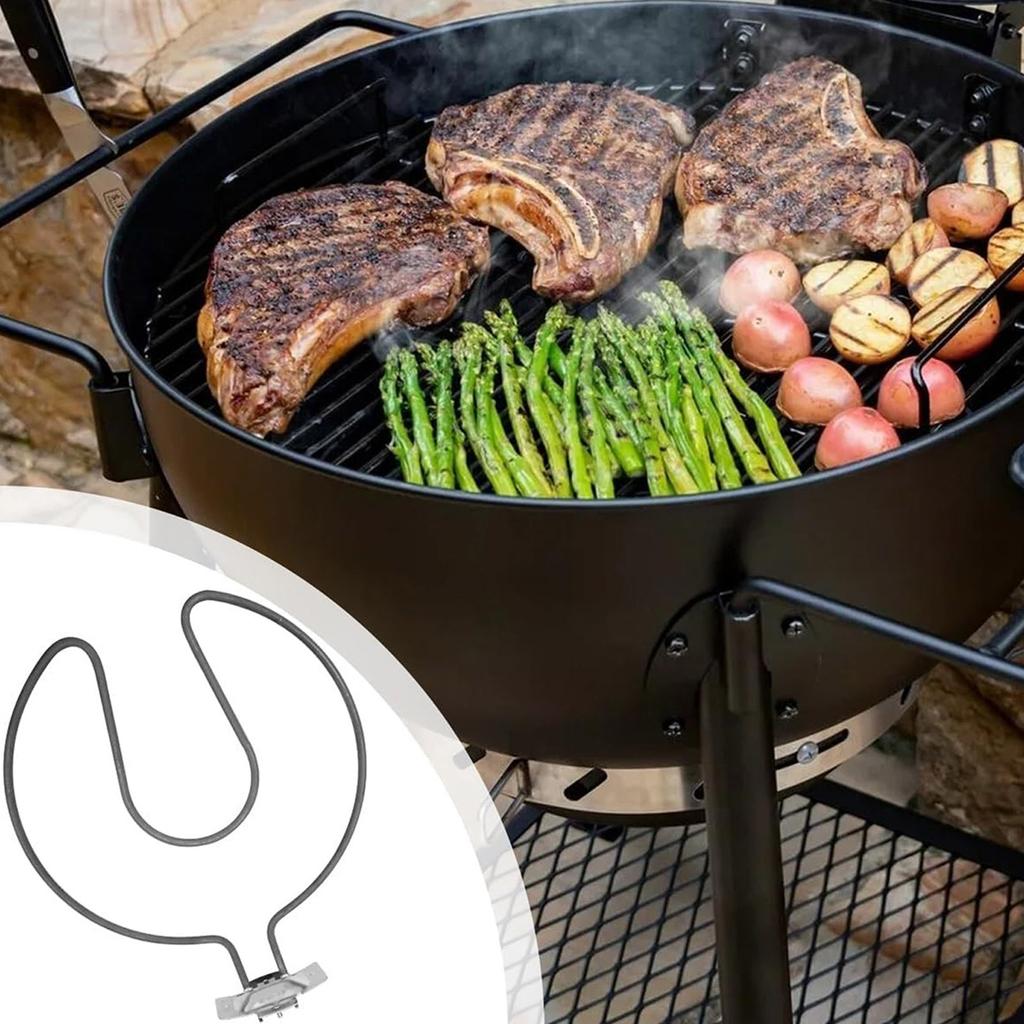 Metal Electric Heating Set Grills Replacement Part Heating Part Metal Texture Heating Tube Suitable for Baking Heating