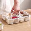 Divided Serving Tray with Lid and Handle Snackle Box Container 8 Compartment Portable Snack Platter Organizer for Snacks Storage