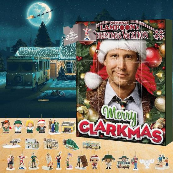 Рождественский адвент-календарь 2024, 24-дневный рождественский календарь обратного отсчета, акриловые праздничные фигурки, подвеска для рождественского домашнего декора