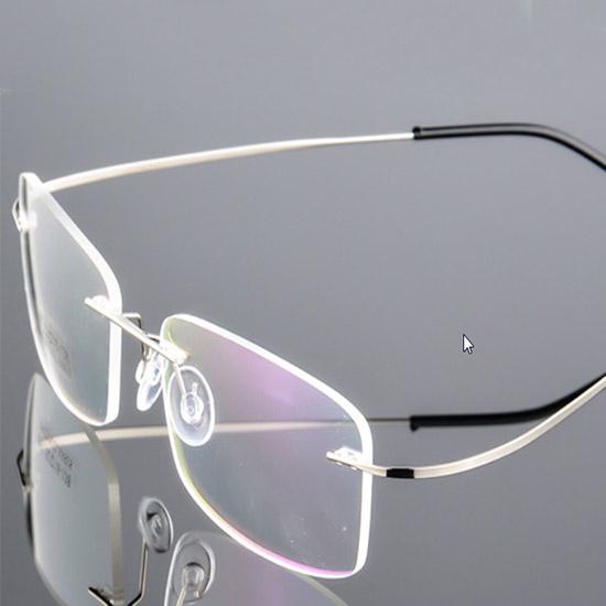 Легкие прямоугольные суперэластичные металлические оправы без оправы, унисекс, гибкие оптические очки для чтения, очки ручной работы
