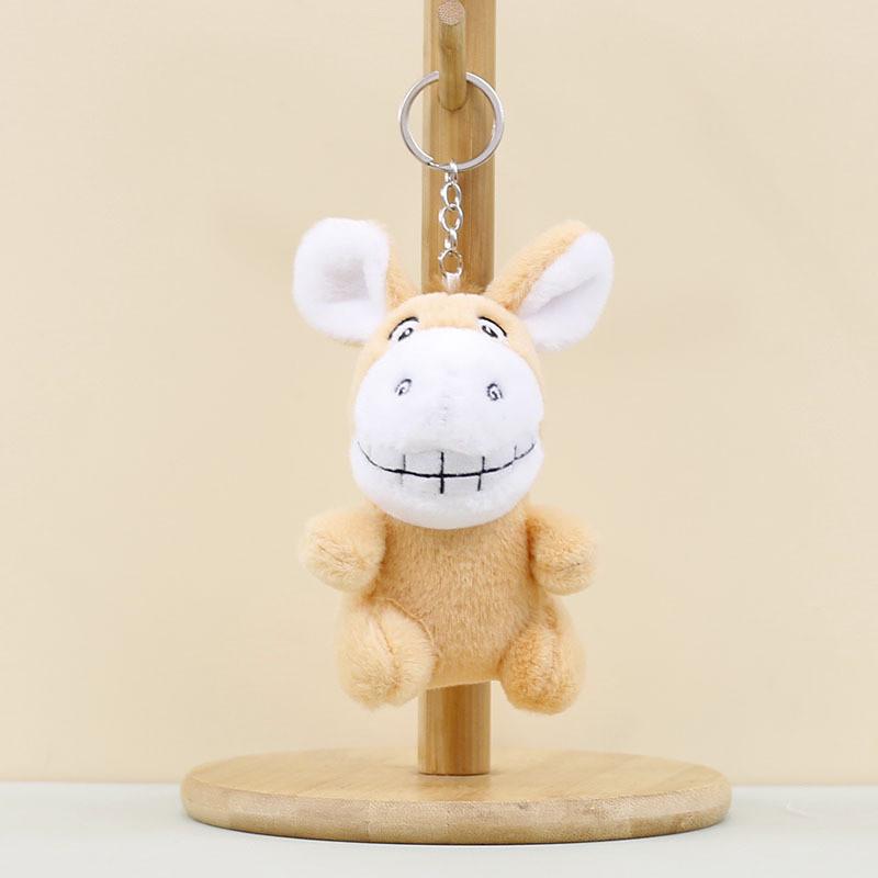 Adorable Plush Donkey Keychain Soft Stuffed Animal Toy Cute Donkey Doll