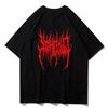 Loose Graphic T-shirt Unisex Hip Hop Graphic Goth Print Summer Short Sleeve Cotton Shirt Y2k Fashion Street Wear Harajuku