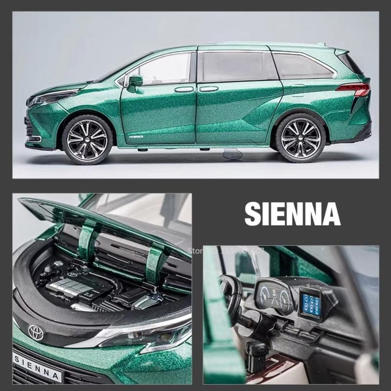1:24 Toyota Sienna MPV Van литой игрушечный автомобиль металлическая игрушка коммерческий автомобиль модель автомобиля звук и свет инерционный механизм коллекция детская игрушка