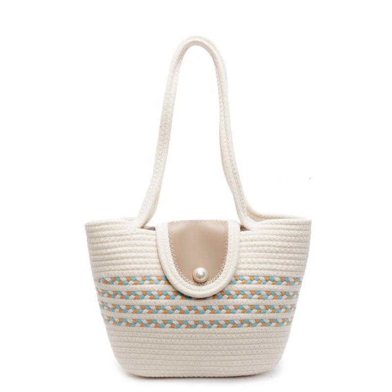 Соломенная сумка для пляжного отдыха, большая вместительная сумка-тоут, женская сумка-ведро
