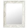 VidaXL Wall Mirror Baroque Style 50x60 Cm White 320316