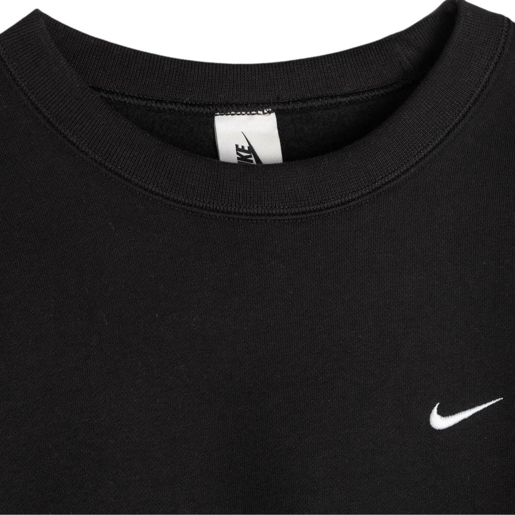 Nike Флисовая толстовка с длинными рукавами и вышитым логотипом Solo Swoosh, топы унисекс, черный CV0554-010