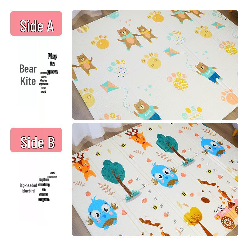 Складной коврик XPE для ползания малышей толщиной 4 см - Холодоизолирующий и прочный напольный коврик